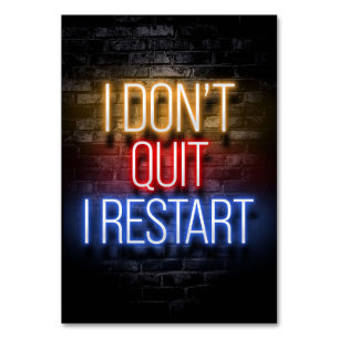 Gamer Gift Gamer I Do Not Quit I Restart Table Number