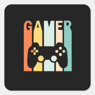 Gamer Gift   Gamer Retro Vintage Square Sticker