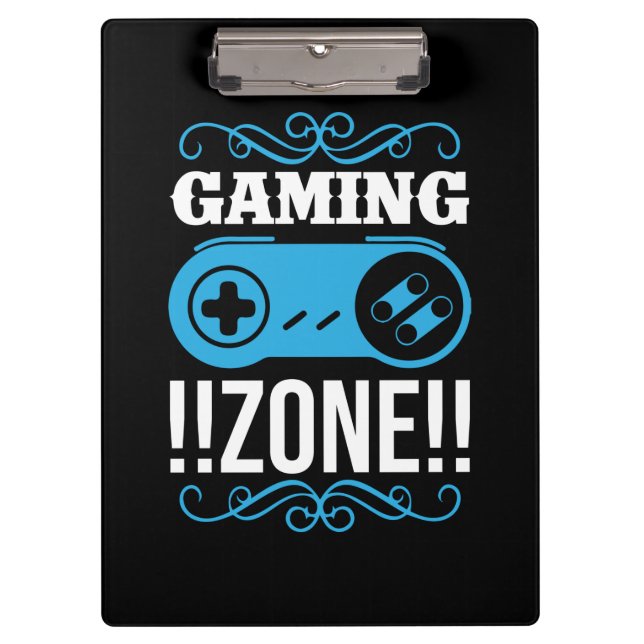 Gamer Gift Gaming Zone Clipboard (Front)