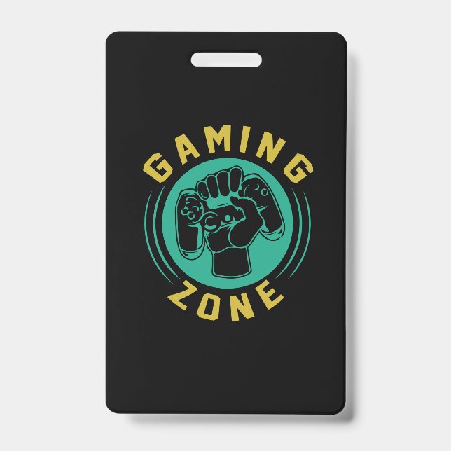 Gamer Gift Gaming Zone ID Badge (Front)