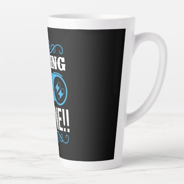 Gamer Gift Gaming Zone Latte Mug (Right)