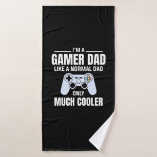 Gamer Gift I Am A Gamer Dad Bath Towel