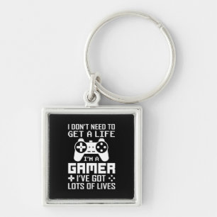 Gamer Gift I Am A Gamer I Have Got Lots Of Lives Key Ring