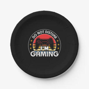 Gamer Gift I Am Gaming Do Not Disturb Paper Plate