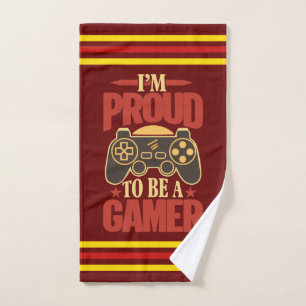Gamer Gift - I'm Proud to be a Gamer Hand Towel
