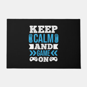 Gamer Gift Keep Calm And Game On Doormat