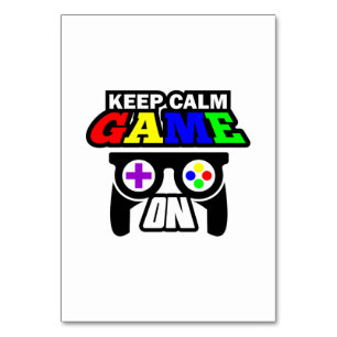 Gamer Gift Keep Calm Game On Table Number