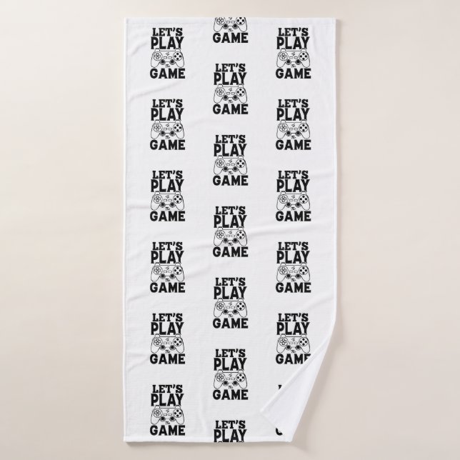 Gamer Gift - Let's Play the Game Bath Towel (Bath Towel)