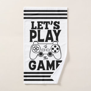 Gamer Gift - Let's Play the Game Hand Towel