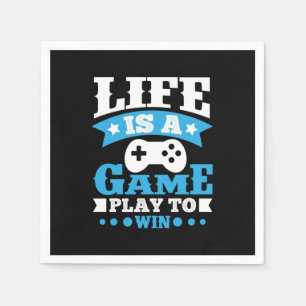 Gamer Gift Life Is A Game Napkin