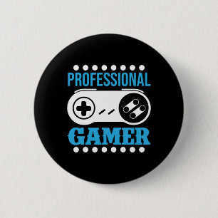 Gamer Gift Professional Gamer 6 Cm Round Badge