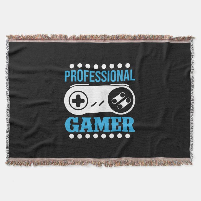 Gamer Gift Professional Gamer Throw Blanket (Front)