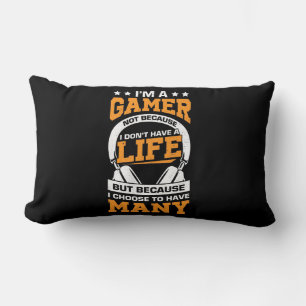 Gamer Gift Proud I Am A Gamer Lumbar Cushion