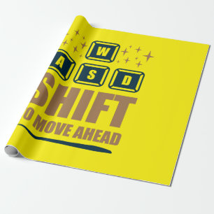 Gamer Gift Shift To Move Ahead Wrapping Paper