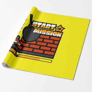 Gamer Gift Start The Mission Wrapping Paper