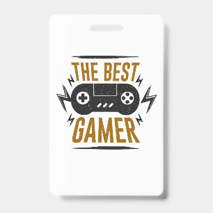 Gamer Gift The Best Gamer ID Badge