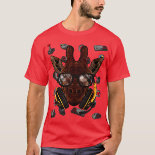 Gamer Giraffe Gaming Animal Video Game Player Boys T-Shirt