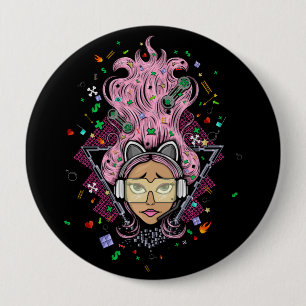 Gamer Girl 10 Cm Round Badge