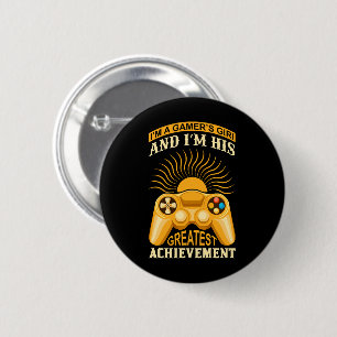 Gamer girl 6 cm round badge