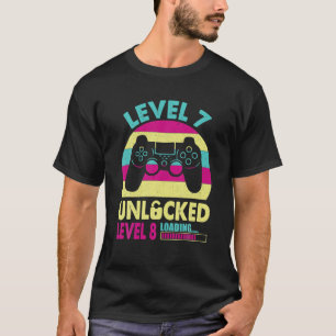 Gamer Girl 7Th Birthday Level 7 Unlocked For 7 Yea T-Shirt