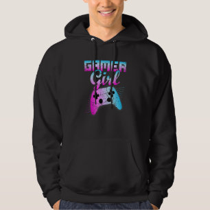 Gamer Girl Cool Video Game Controller Retro Hoodie