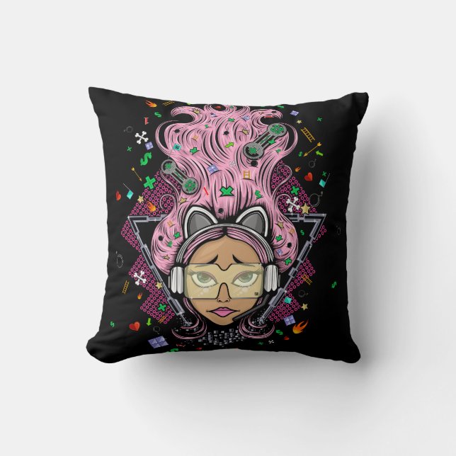 Gamer Girl Cushion (Front)