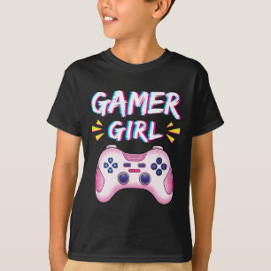 Gamer Girl Cute Pink Controller Video Game Girl Ga T-Shirt