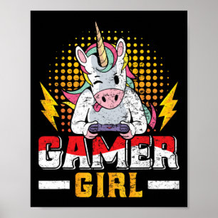 Gamer Girl Gambling Women Gaming Girls Video Game Poster