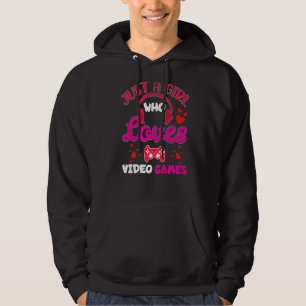 Gamer Girl Gamer Girl Heart Retro Video Games Hobb Hoodie