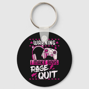 Gamer Girl Gaming Video Games Streaming Streamer Key Ring