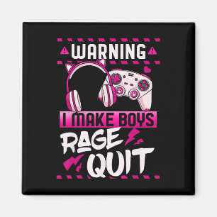 Gamer Girl Gaming Video Games Streaming Streamer  Magnet