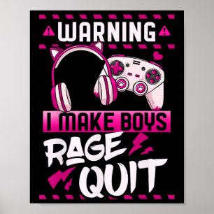 Gamer Girl Gaming Video Games Streaming Streamer  Poster