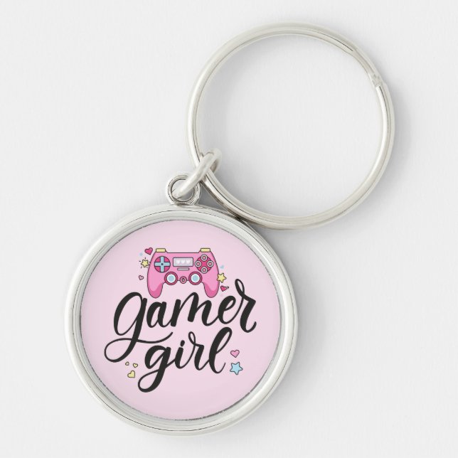 Gamer Girl Key Ring (Front)