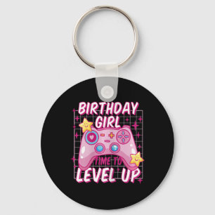 Gamer Girl Level Unlocked Video Game Birthday Gift Key Ring