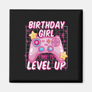 Gamer Girl Level Unlocked Video Game Birthday Gift Magnet