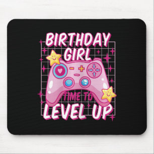 Gamer Girl Level Unlocked Video Game Birthday Gift Mouse Pad