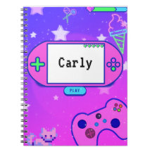 Gamer Girl Personalised Notebook