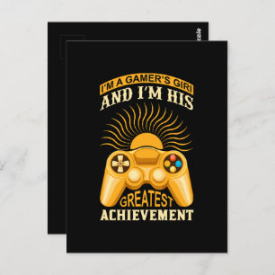 Gamer girl postcard