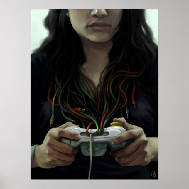 Gamer Girl (poster/print) Poster (Front)