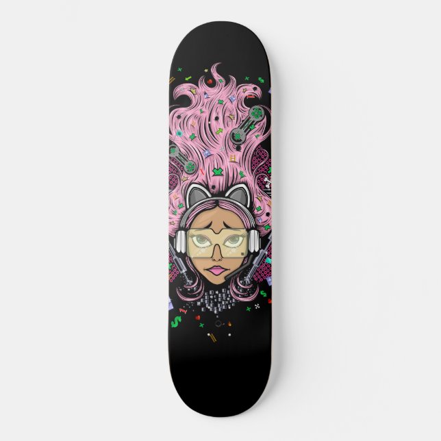 Gamer Girl Skateboard (Front)