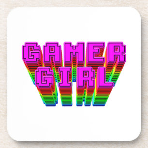 Gamer Girl Text Coaster