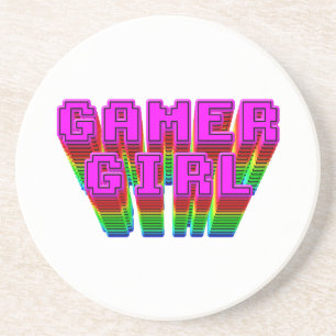 Gamer Girl Text Coaster