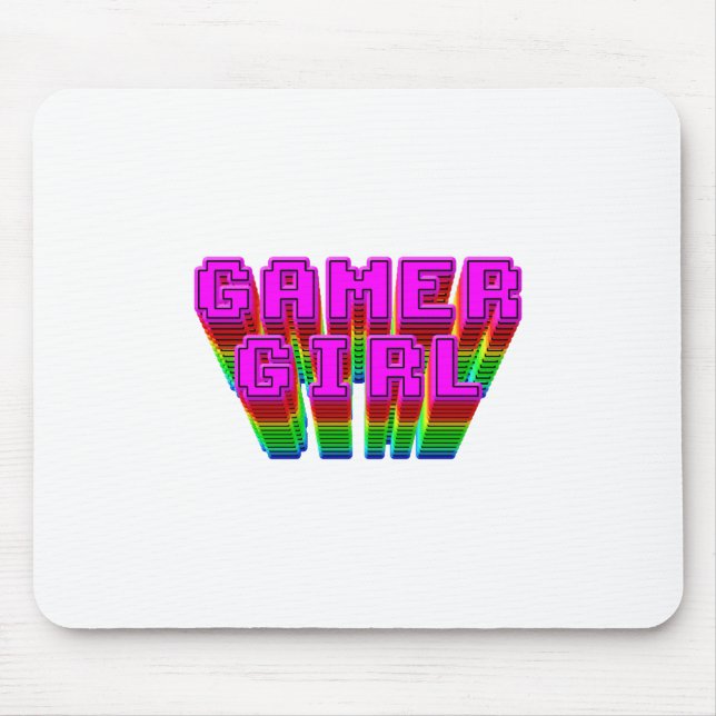 Gamer Girl Text Mouse Pad (Front)