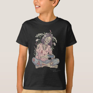 Gamer Girl Zombie Cottagecore Undead  T-Shirt