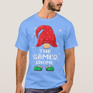 Gamer Gnome Buffalo Plaid Matching Family Christma T-Shirt