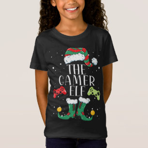 Gamer Gnome Buffalo Plaid Matching Family Christma T-Shirt