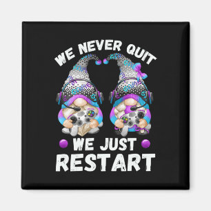 Gamer Gnome Quote With Video Game Controller For G Magnet