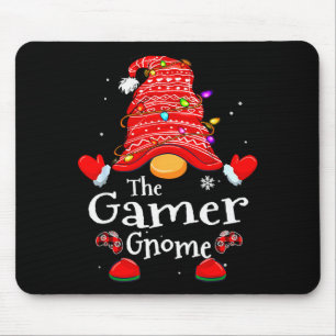 Gamer Gnome - Xmas Video Gamers Christmas Gnomes Mouse Pad