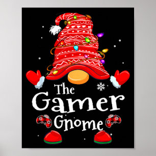 Gamer Gnome - Xmas Video Gamers Christmas Gnomes Poster