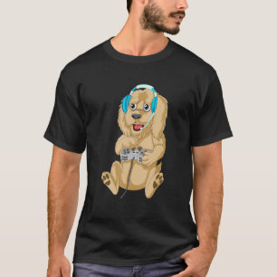 Gamer Goldendoodle Dog Gaming Video Game For Boys  T-Shirt